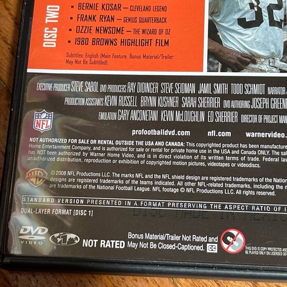NFL History of the Cleveland Browns 2 DVD Set - Picture 5 of 8